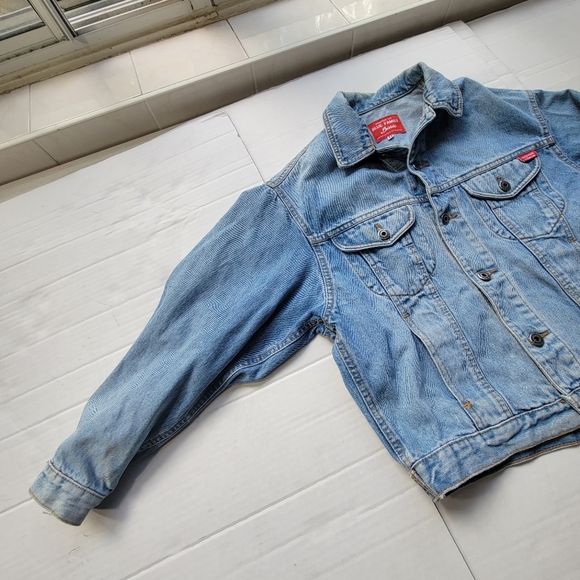 Vintage 90s benetton denim jean jacket women's small - Picture 4 of 10